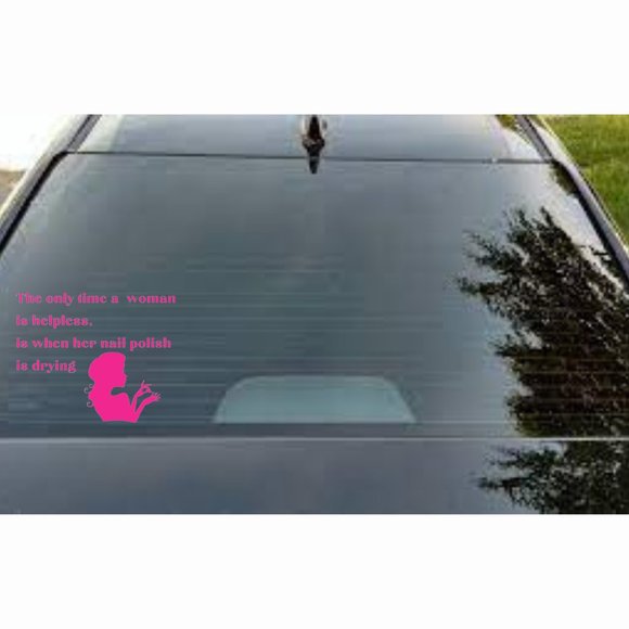 The Only Time A Woman....-Vinyl Decals-Cool Sticker-Funny Sticker-Laptop Sticker - Picture 3 of 5